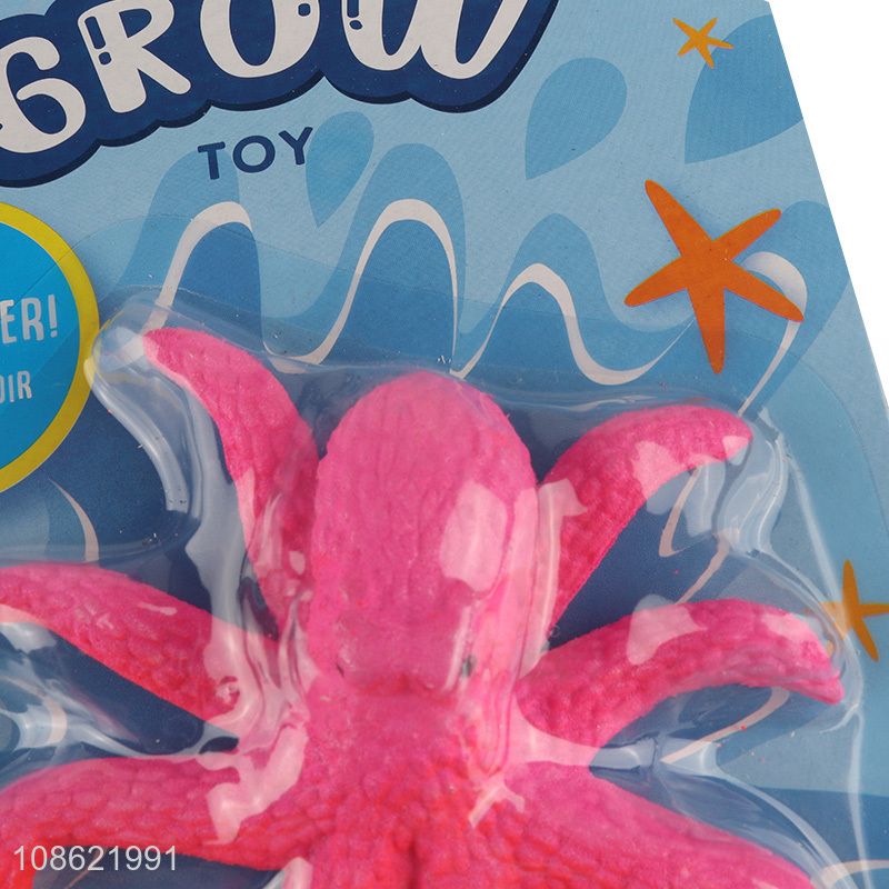 High quality fun growing octopus toy growing sea animal toy