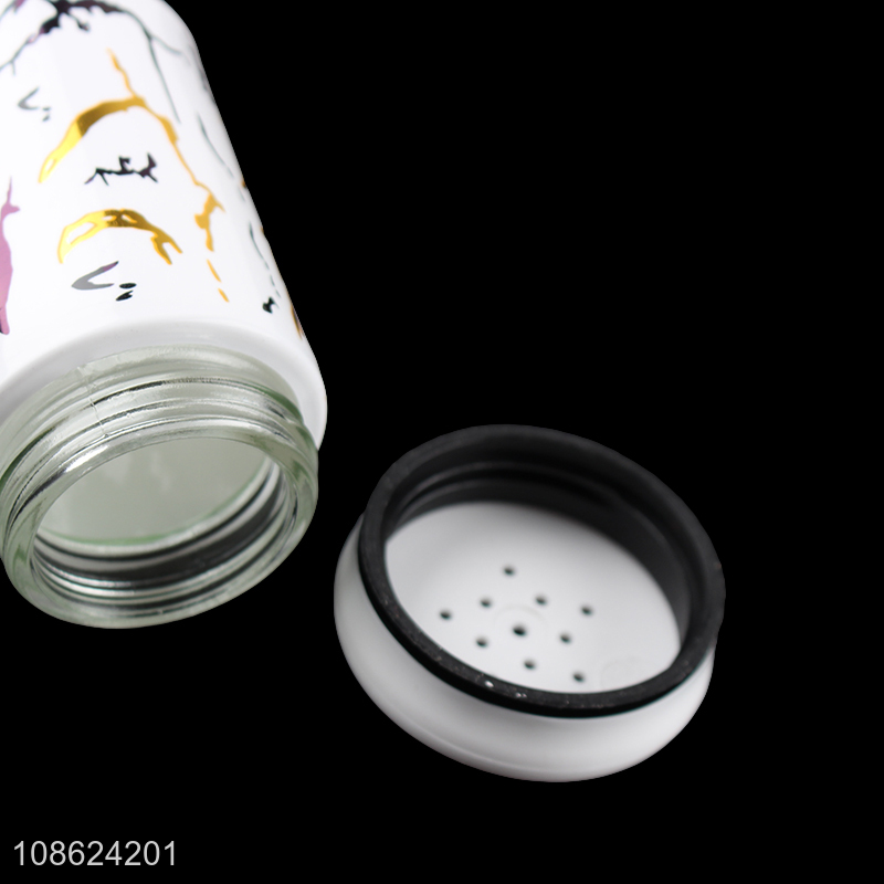 Good quality marble pattern glass salt pepper shaker spice jar