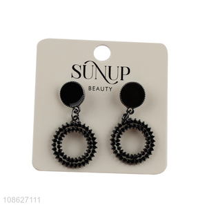 Yiwu market black fashion accessories earrings for women