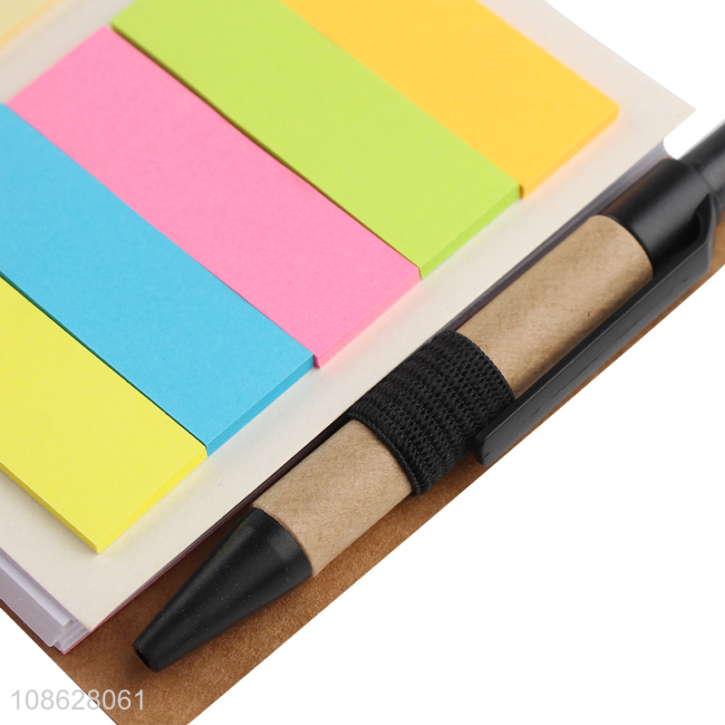 Hot selling spiral notebook set with ball pen and sticky notes