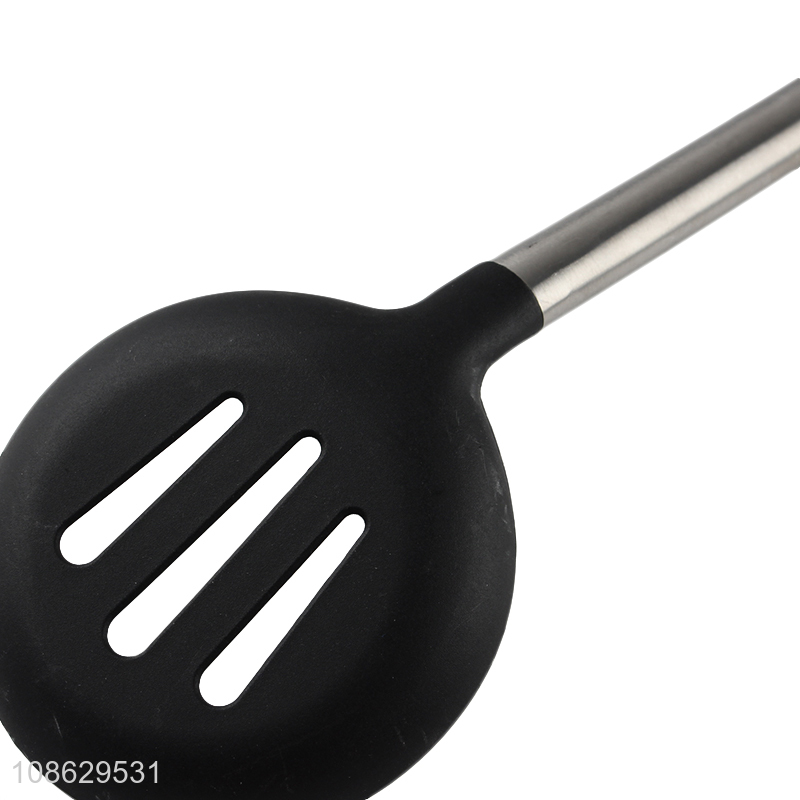 Wholesale kitchen cooking tool non-stick slotted spatula with long handle