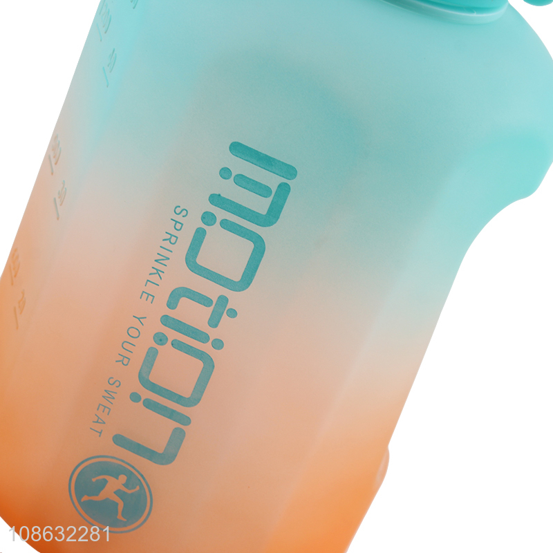 Good quality 1600ml gradient color water bottle for fitness sports