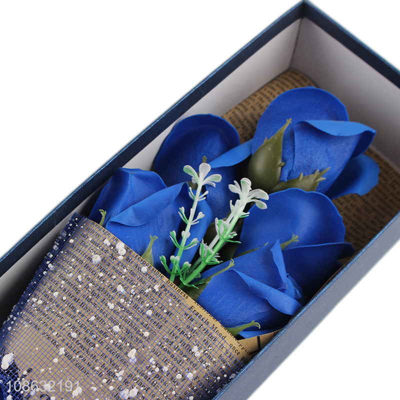 Hot selling artificial flower soap rose flower for gift box packaging