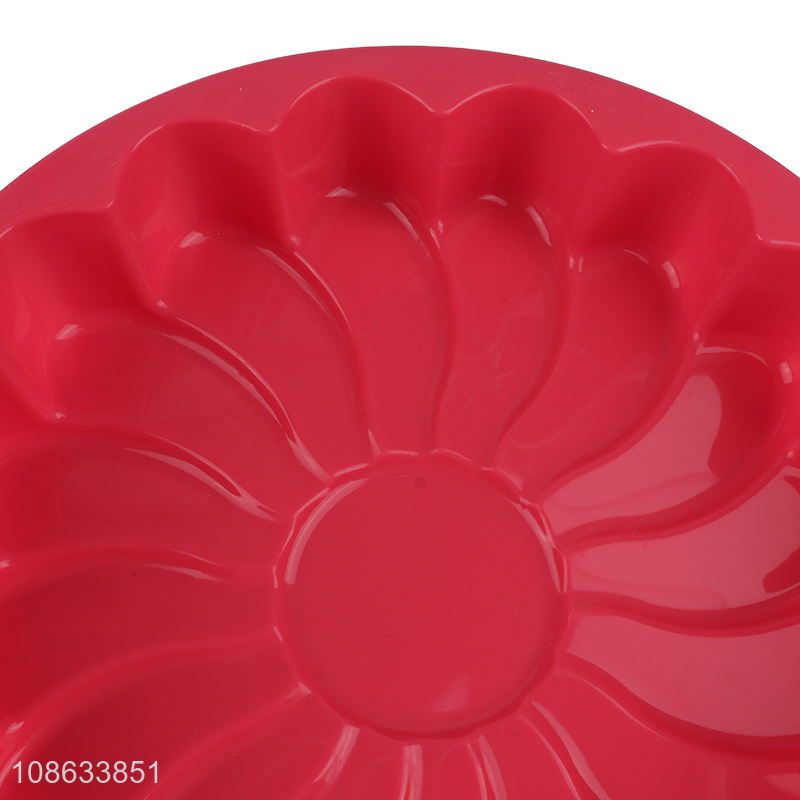 Hot selling sunflower shaped silicone cake molds bakeware