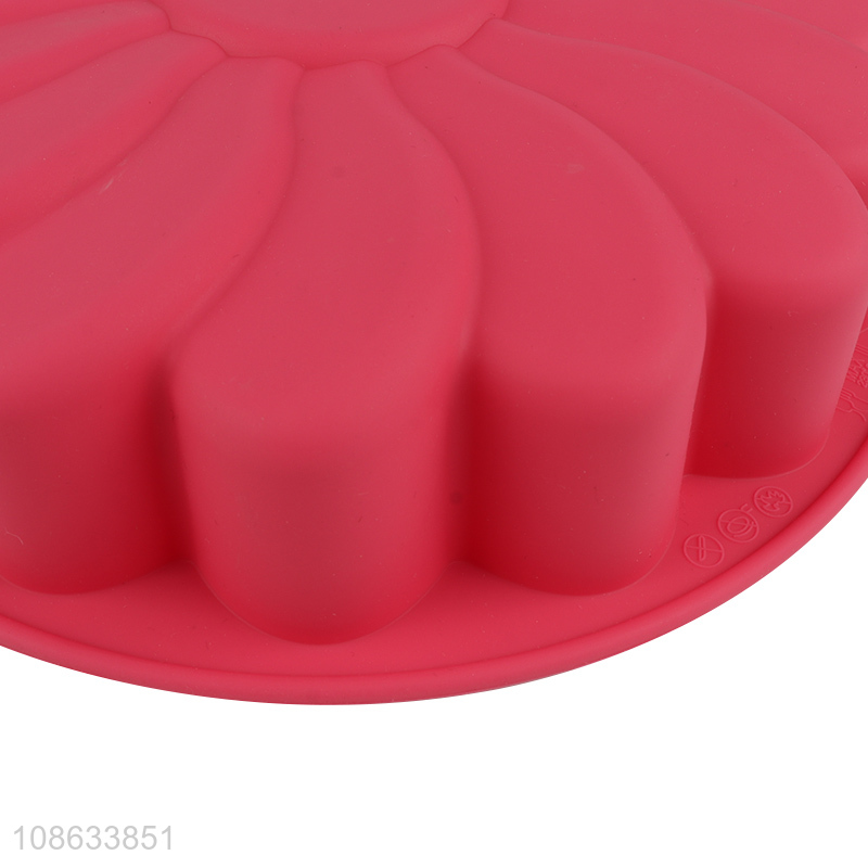 Hot selling sunflower shaped silicone cake molds bakeware