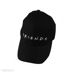 Yiwu market black polyester sports baseball hat for sale