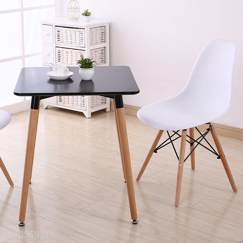 Hot selling modern dining table MDF coffee table with solid wood legs