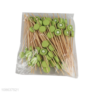 Factory direct sale 50pcs natural bamboo fruit picks cake picks