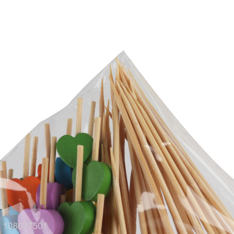 Hot selling 50pcs bamboo toothpicks for fruit cocktail party food