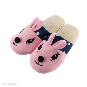 Yiwu factory soft cartoon children winter home slippers for sale