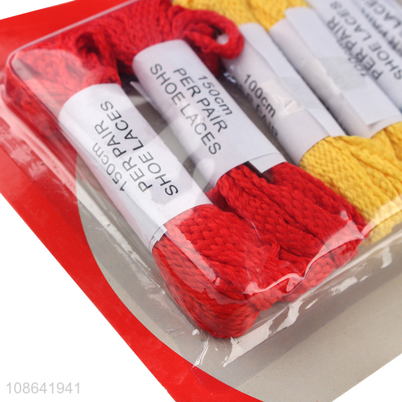 China factory 6pcs shoes accessories shoe laces for sale