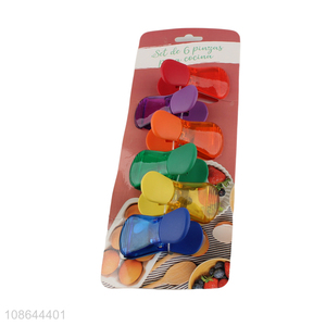 New product colorful bowknot shaped food bag clips bag sealing clips