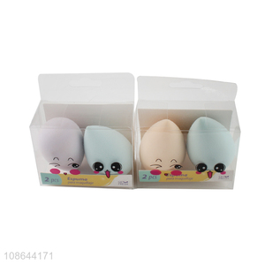 Wholesale latex free makeup sponge wet dry dual use cosmetic puff