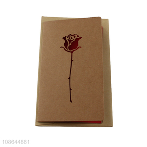 Best selling rose flower Valentine's day gifts greeting cards