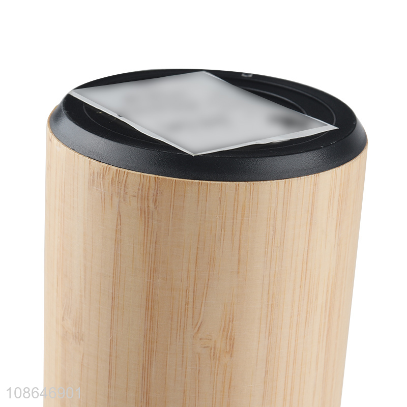 New product double wall stainless steel bamboo cover thermal water bottle