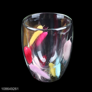 Top sale glass double wall water cup drinking cup wholesale