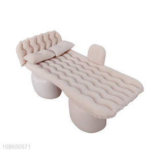 New product pvc flocking car air bed inflatable car travel mattress