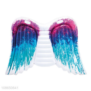 Recent design angel wings inflatable floating mat adults pool float lounge