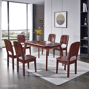 Top sale modern style solid wood rectangle dining table for home