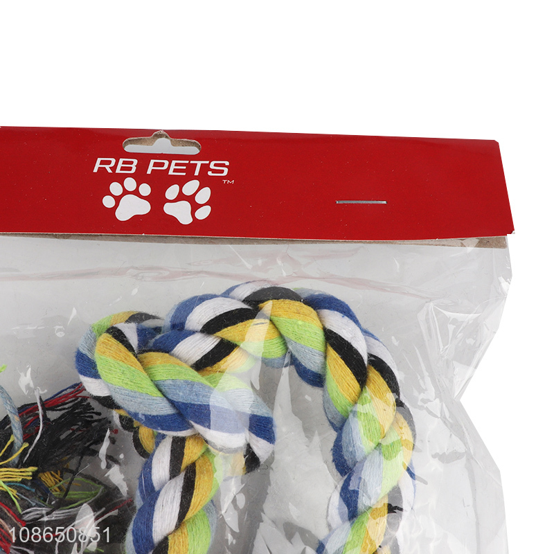 Wholesale bite resistant cotton rope pet toy for aggressive chewers