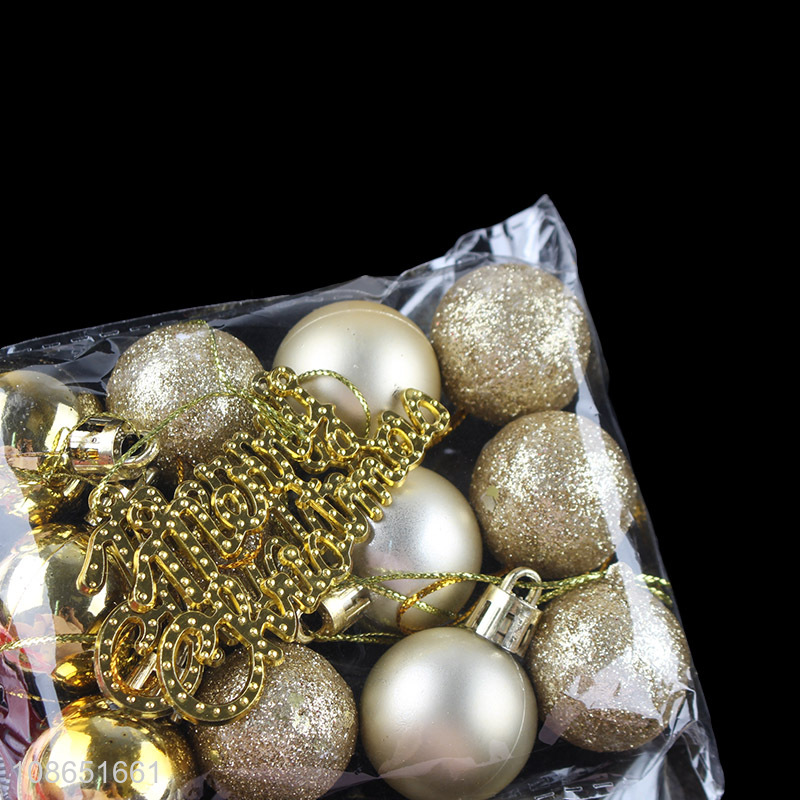 Popular products 14pcs golden xmas tree hanging decoration bell