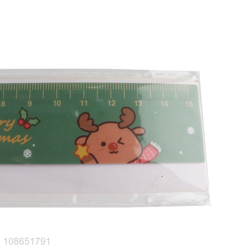 New product Christmas straight ruler kids magnetic ruler for drawing