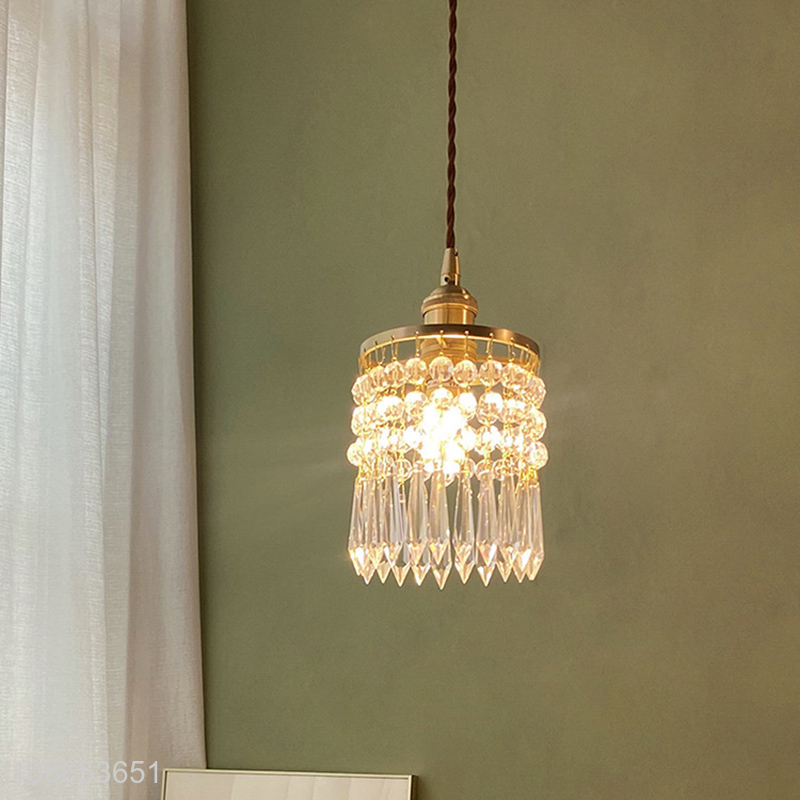 Good price crystal chandelier hanging pendant ceiling light for bedroom