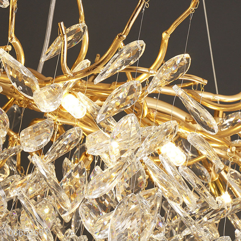 Wholesale luxury crystal chandelier tree branch ceiling light for dining room