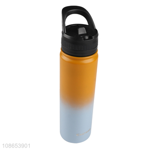 New products portable stainless steel insulated water bottle with straw