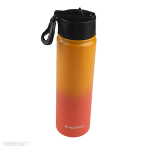 Hot selling stainless steel double walled insulated water bottle with straw