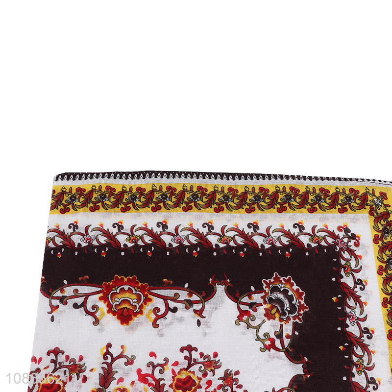 High quality square cotton women bandana head scarf for decoration