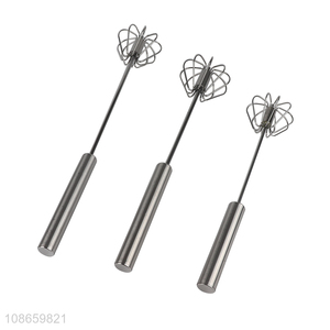 Good quality manual stainless steel egg whisk egg mixer egg beater