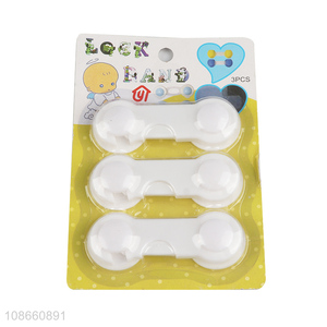 Yiwu market 3pcs baby safety cabinet locks fridge locks for sale