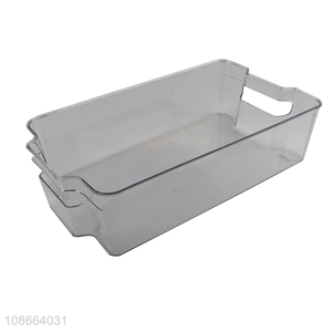 High quality clear refrigerator organizer food storage box with handle