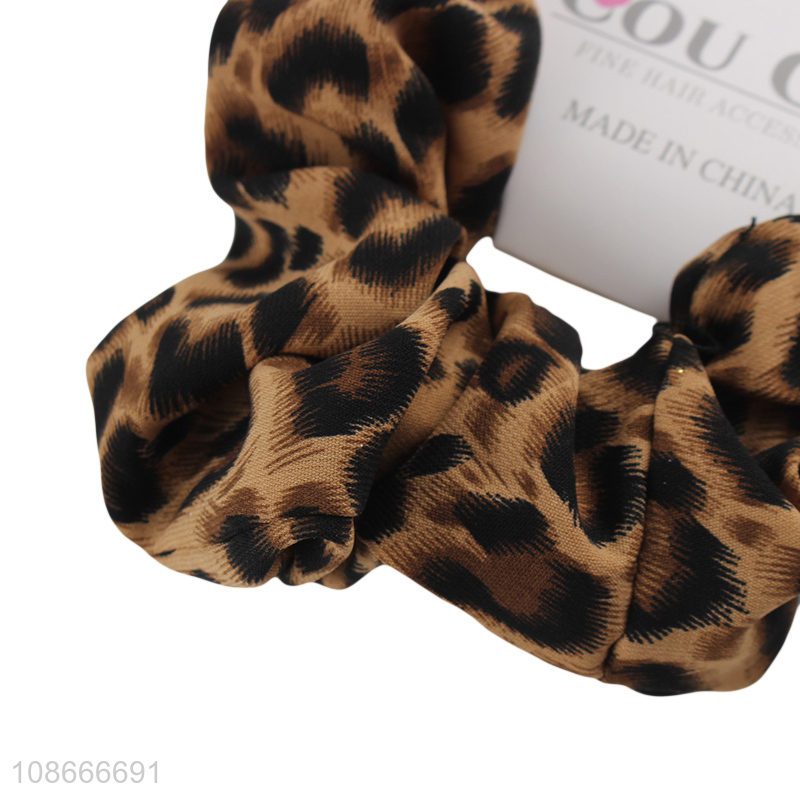 Wholesale leopard print hair scrunchies hair ties hair accessories