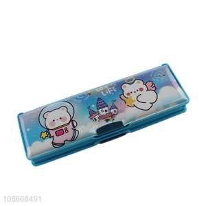 Top selling cartoon students stationery pencil box for school