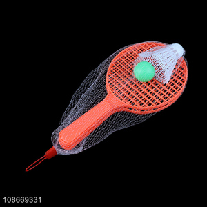 Good price portable mini badminton rackets set for pupil training