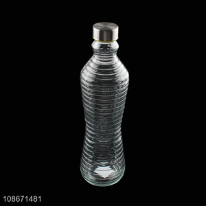 Factory wholesale 1000ml clear glass juice bottle glass milk bottle