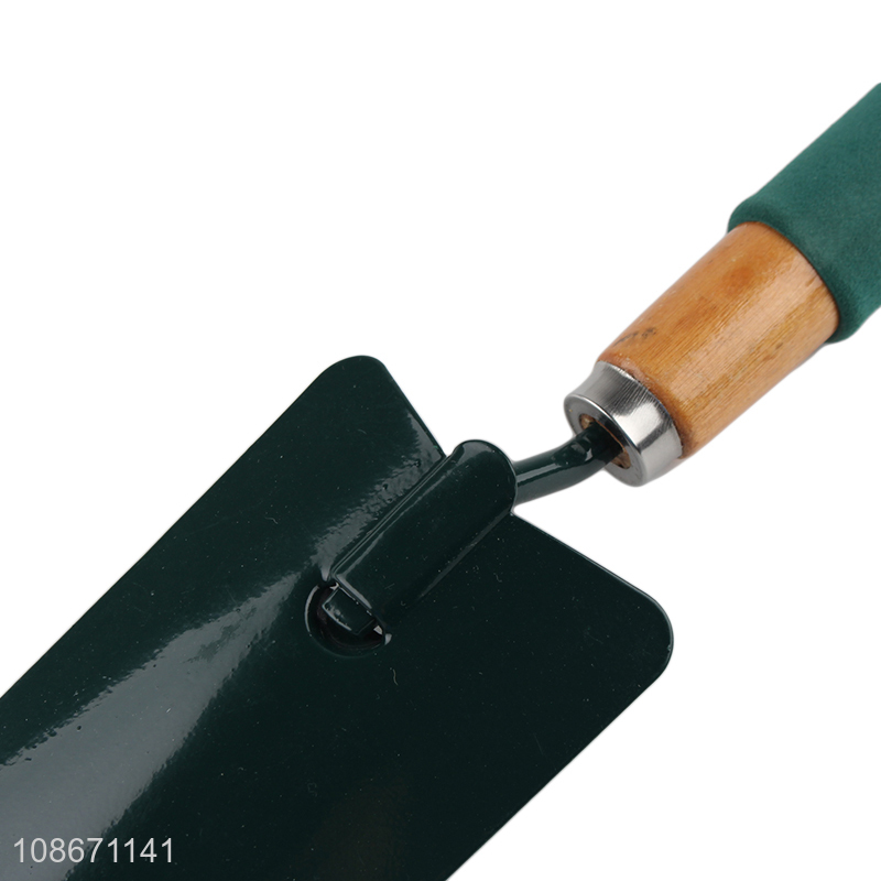 Wholesale heavy duty garden tool garden trowel with wooden handle