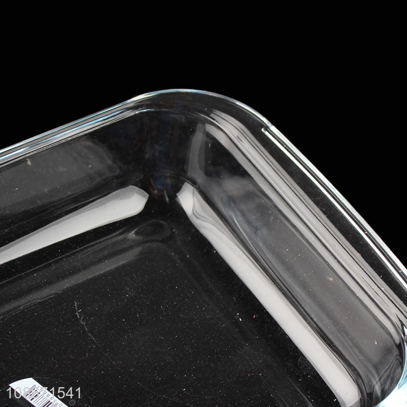 Good quality clear high borosilicate glass baking pan for oven