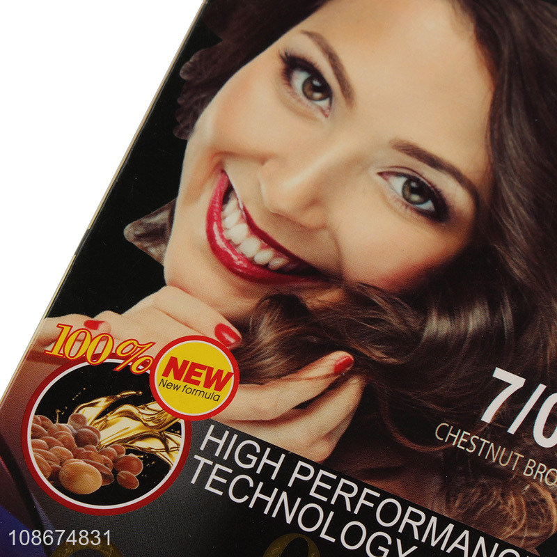 New product permanent chestnut brown hair dye for women girls