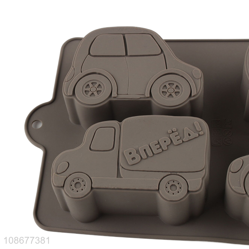 Wholesale cartoon car shape silicone cake molds for jello chocolate