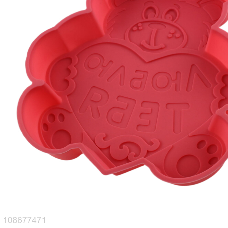 Wholesale cute cartoon bear silicone cake mould chocolate mould