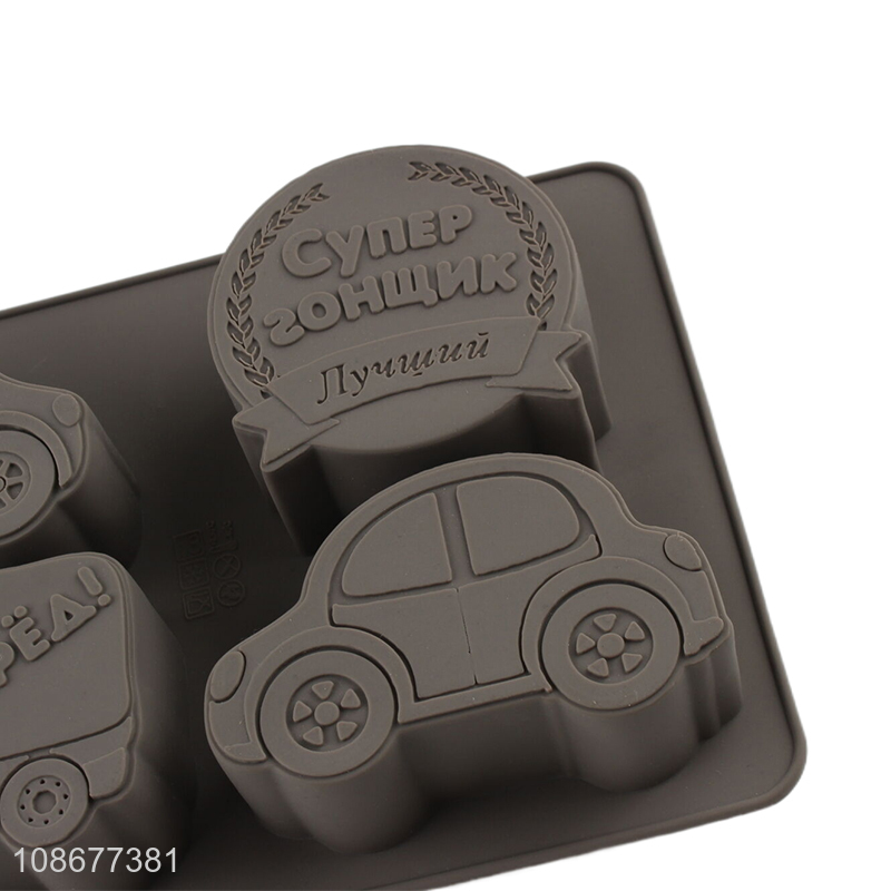 Wholesale cartoon car shape silicone cake molds for jello chocolate