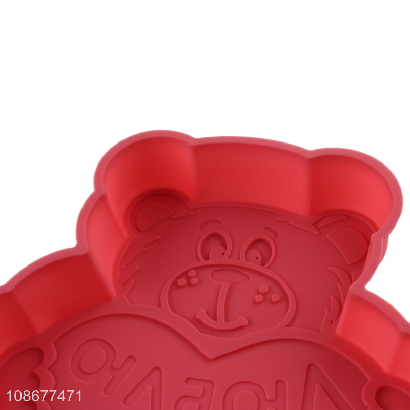 Wholesale cute cartoon bear silicone cake mould chocolate mould