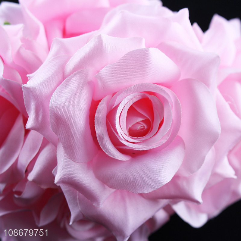 Hot selling 7 heads lifelike flowers artificial roses for wedding decoration