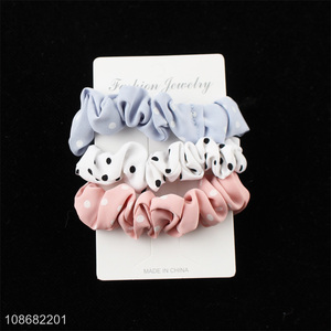 Hot sale 3pcs fashion girls elastic hair accessories hair ring hair rope