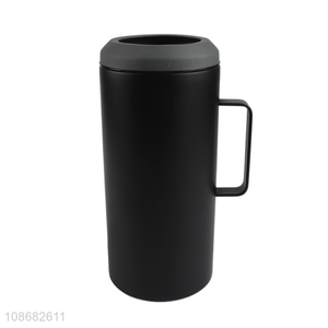 Yiwu market black stainless steel insulated vacuum water cup water bottle