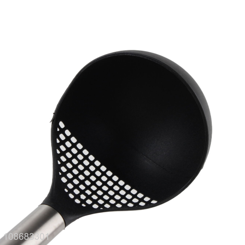 Online wholesale heat resistant nylon slotted soup ladle kitchen cooking utensil