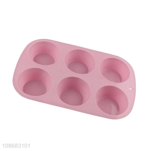 Good quality 6-cavity silicone cake mold bpa free baking mold for chocolate